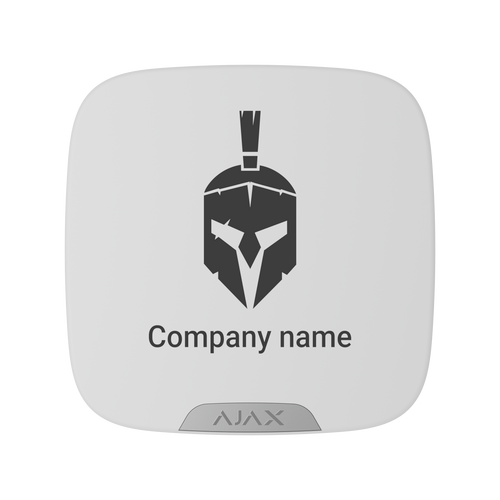 AJAX AJASSDDBPW1 BRANDPLATE STREET SIREN DOUBLEDECK FACEPLATE WHITE SINGLE