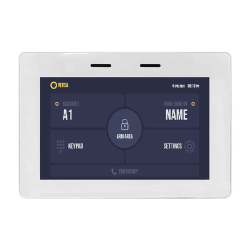 SOLUTION 2000/ 3000 HARDWIRED TOUCHSCREEN WHITE 5" TOUCH SCREEN WITH BACKLIT PLASTIC WALL MOUNT SDI2 100G 12VDC