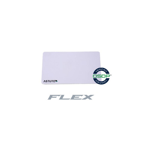 ASTUTO FLEX PREPROGRAMMED ISO CARD ENCRYPTED COMPATIBLE WITH ALL ASTUTO FLEX READERS 13.56MHz WHITE - WITH RANDOM FACILITY CODE & NUMBER