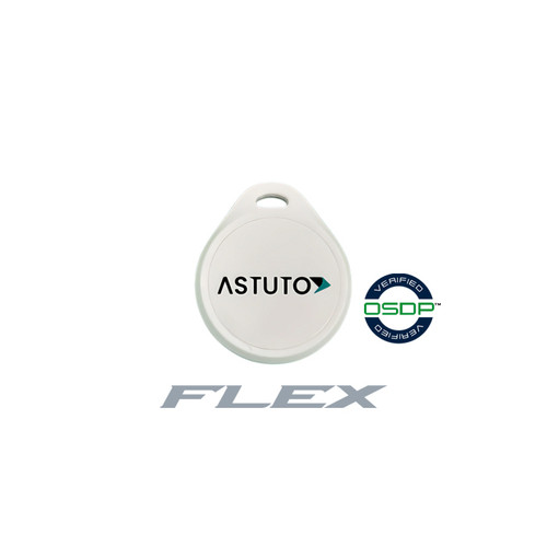 ASTUTO FLEX PREPROGRAMMED TAG ENCRYPTED COMPATIBLE WITH ALL ASTUTO FLEX READERS 13.56MHZ WHITE - WITH RANDOM FACILITY CODE & NUMBER