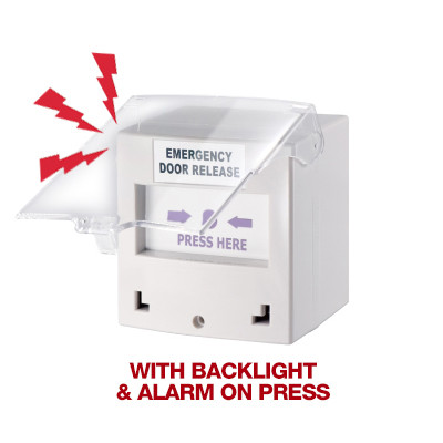 White Backlit Alarmed Resettable