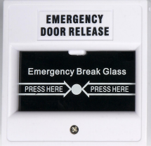 Breakglass Emergency Door Release - WHITE Specifications Voltage (max): 30 VDC Current (max): 2A Contact resistance:
