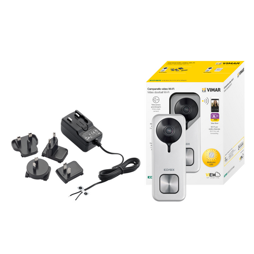 WIFI INTERCOM( 2.4Ghz) 1 BUTTON AUDIO/VIDEO DOOR STATION SILVER RESIDENTIAL TOUCH BUTTON 4MP 160&deg; WDR PLASTIC IP54 H.264 LOCK OUTPUT(POWERED) BUILT IN 8GB SD CARD 24VDC