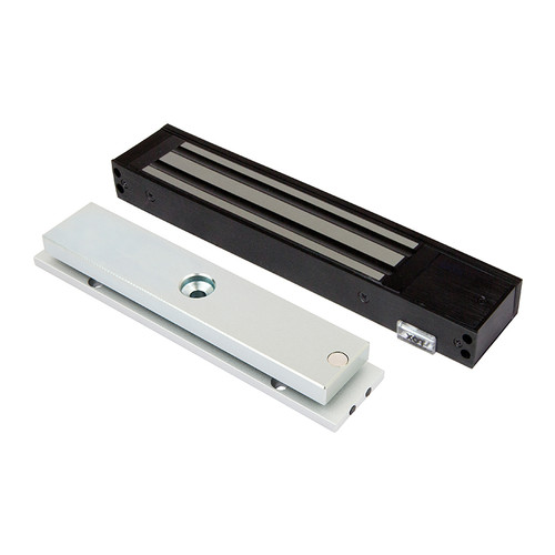 LOX Electro Magnetic Lock Slimline 280kg Monitored Single Door Black Magnetic Lock Door and Lock Status monitoring