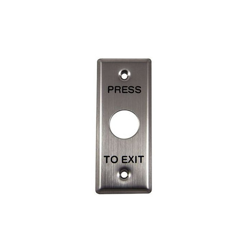 EXIT4PLATE Stainless Steel Mullion Press To Exit Plate - 114 mm x 44 mm