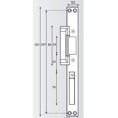 Padde ES110 Euro Sash Right Faceplate