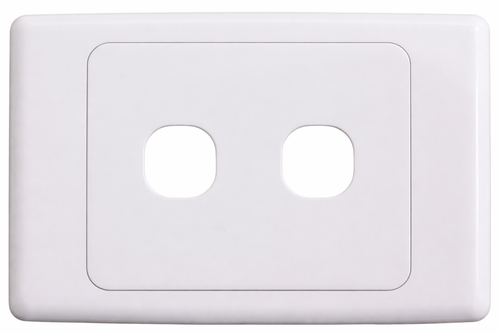 Wall Plate 2 Gang White