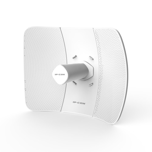 IP-COM 5GHz OUTDOOR CPE 23dBi POINT TO POINT AUTO-PAIRING 1x ETHERNET IP65 867Mbps UPTO 25KM POLE MOUNTED WHITE 24V PASSIVE POE ONLY INCLUDES POE ADAPTER