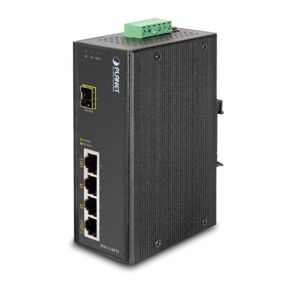 Planet IP30 4-Port 10/100Mbps 15.4W + 1-P