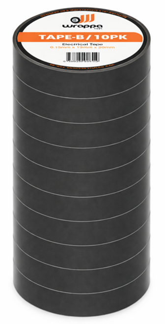 Wrappa®Tape MTLTAPE-INSUL/BK ELECTRICAL INSULATION TAPE BLACK