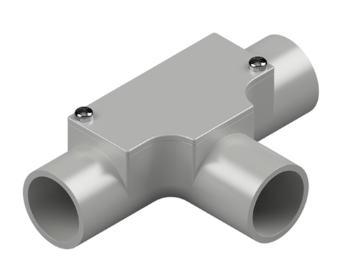 MATELEC MTLTEE-20G/IN 20MM PVC INSPECTION TEE GREY