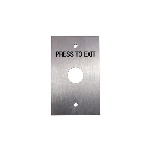 Flat Stainless Plate Press to Exit