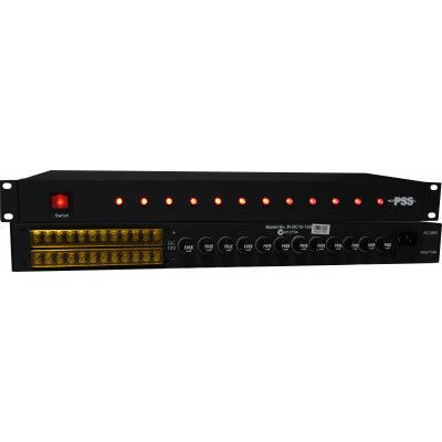 12 Way 12VDC Rack Mount Power Supply 1RU