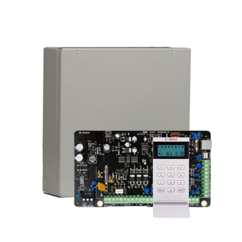 Bosch Solution 2000 Kit with Icon Keypad. NO PIR's or Siren/Strobes Kit includes; Solution 2000 Panel in Metal Box with