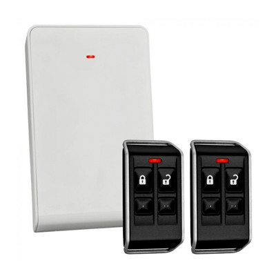 Bosch RFRC-STR2 Radion DSRF Deluxe Keyfob Kit Kit includes; Radion DSRF Receiver and 2 x 4-Button Remotes (Parts list: