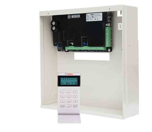 Bosch Solution 3000 Kit with Icon Keypad. NO PIR's or Siren/Strobes Kit includes; Solution 3000 Panel in Metal Box with