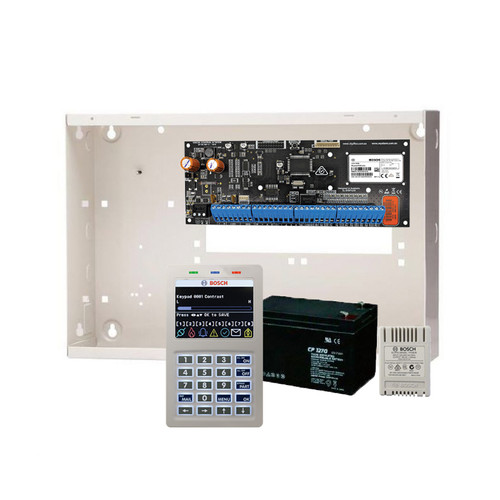 Bosch Solution 6000 Kit with Colour WIFI Keypad. NO PIR’s or Siren/Strobes Kit includes; Solution 6000 Panel in Metal