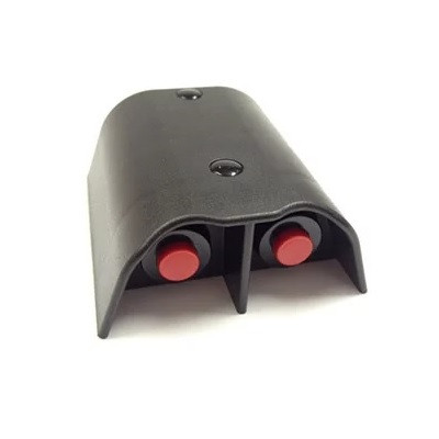 RYALEX RYA-DHUB 2X MECHANICAL DUAL PRESS HOLD-UP BUTTON NC ABS BLACK RED 80LX70WX30D (MM)