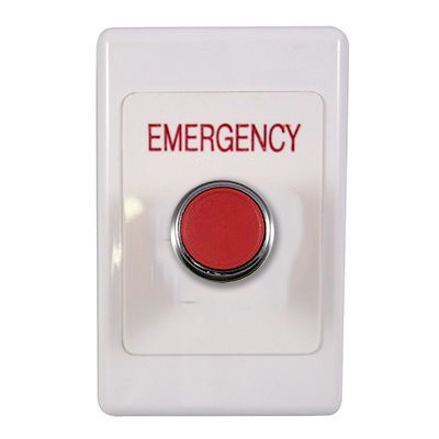 GPO Plastic Plate with RED Shroud Button