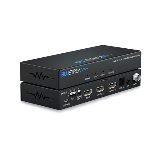 2-Way 4K HDMI 2.0 HDCP 2.2 Splitter with Smart Scaling