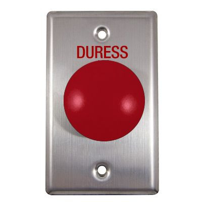 Stainless GPO Plate Red Mushroom Duress
