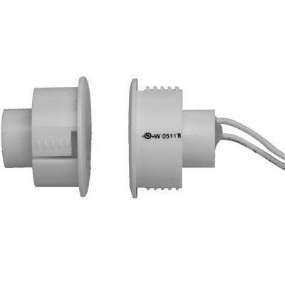 Tane Steel Door Flush 25mm Reed Switch WHITE SD80