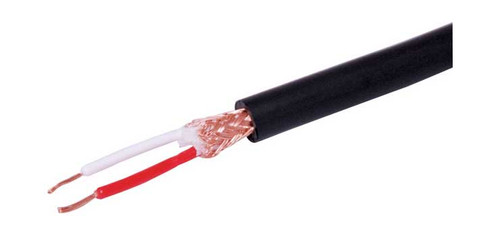 2 Core Black Heavy Duty Microphone Cable 100m