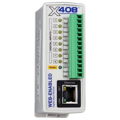 X-408-I ControlByWeb Web-Enabled Digital Input Module - 8 Inputs