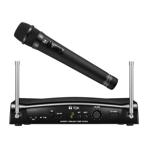 TOA 16 Channel Hand Held Kit with Electret Condenser Microphone F01 Band (636-666MHz) 1x WT5810F01AS and 1x WM5225F01AS
