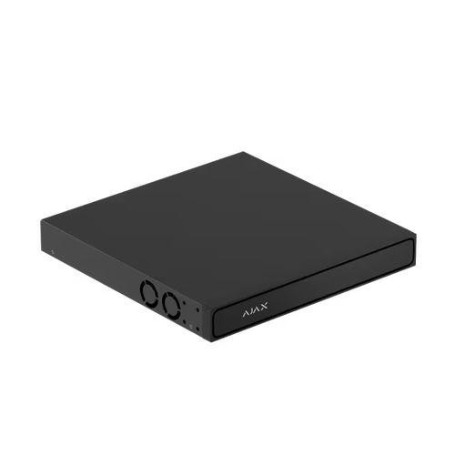 AJAX AJANVRH2D8PAC16B 16CH BLACK NVR 8X POE H.264/5 1XNIC 160MBPS INPUT 2XSATA HDD PORT UP TO 16TB EACH HDMIX1