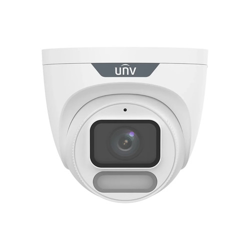 UNIVIEW IPC3626LE-ADF28KM-WP2 0235V27C IP WHT HUMAN/VEHICLE DET ULTRA MOTION DET 6MP H.264/5/ MJPEG TURR CAM 120WDR MET 2.8MM FXD WARM LIGHT WRM/LED 30M POE IP67 B/I-MIC UPTO 512GB SD 12VDC 360° 75° 4 PROG POLYGON -30°C TO +60°C