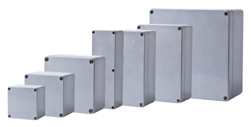 ALLBRO 2540POK/DI TERMINAL BOX DMC OUTDOOR IP68 GREY WEATHERPROOF AND UV RESISTANT SCREWED COVER