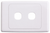 Wall Plate 2 Gang White