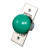 Green 22 mm diameter Mushroom Dome Button