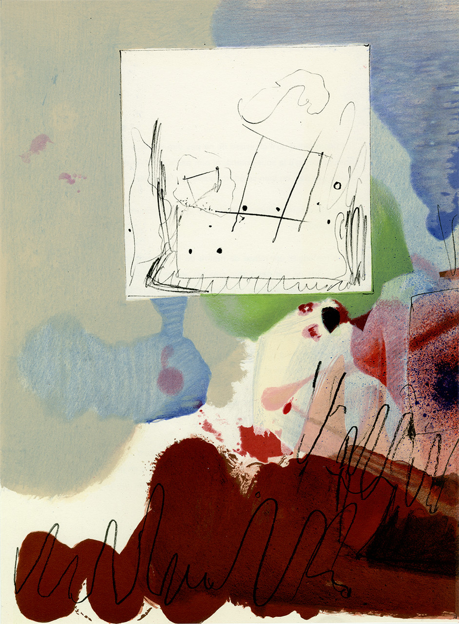 Derrière le Miroir Paul Rebeyrolle Original Paul Rebeyrolle Lithograph, Derriere Le Miroir No. 163