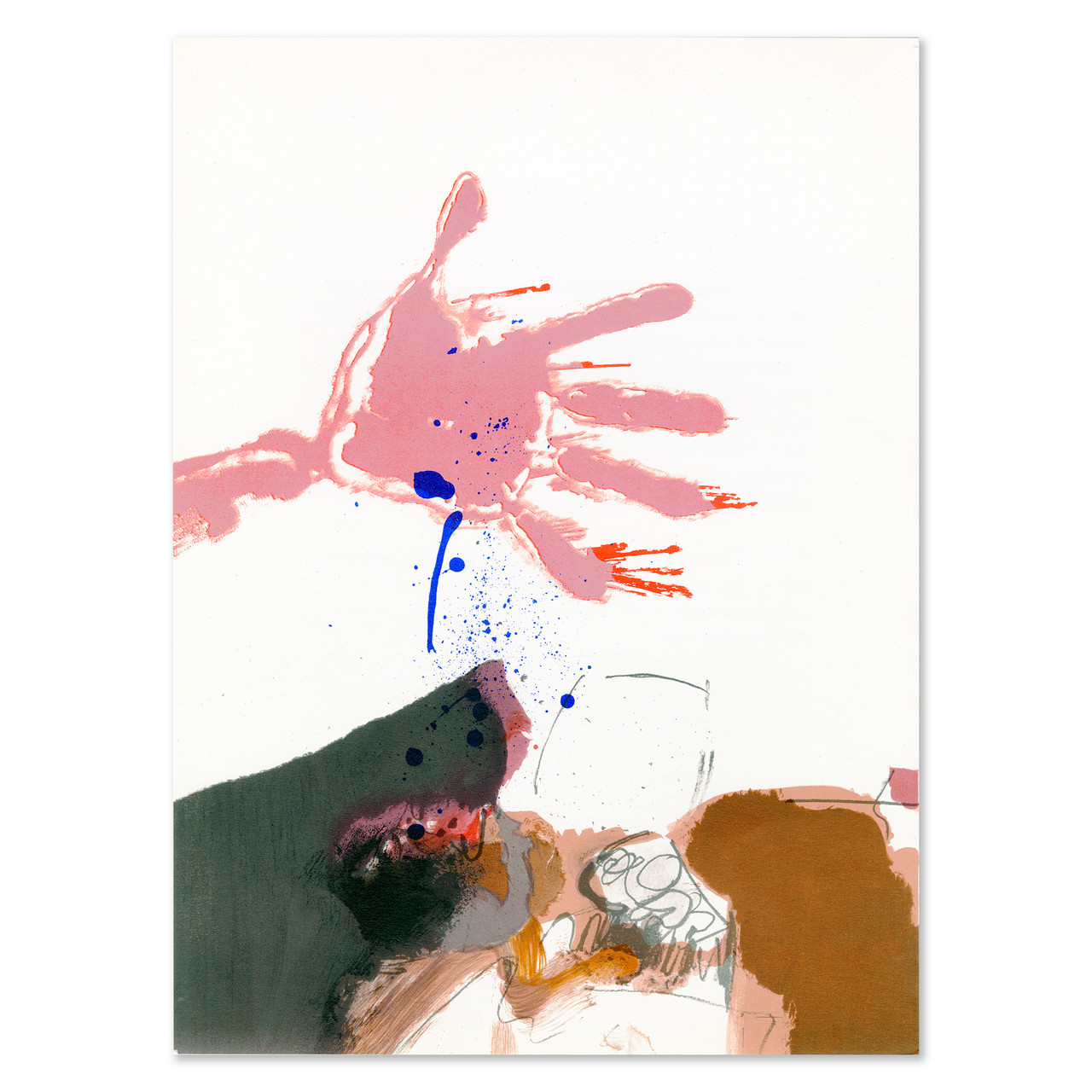 Derrière le Miroir Rebeyrolle Original Paul Rebeyrolle Lithograph