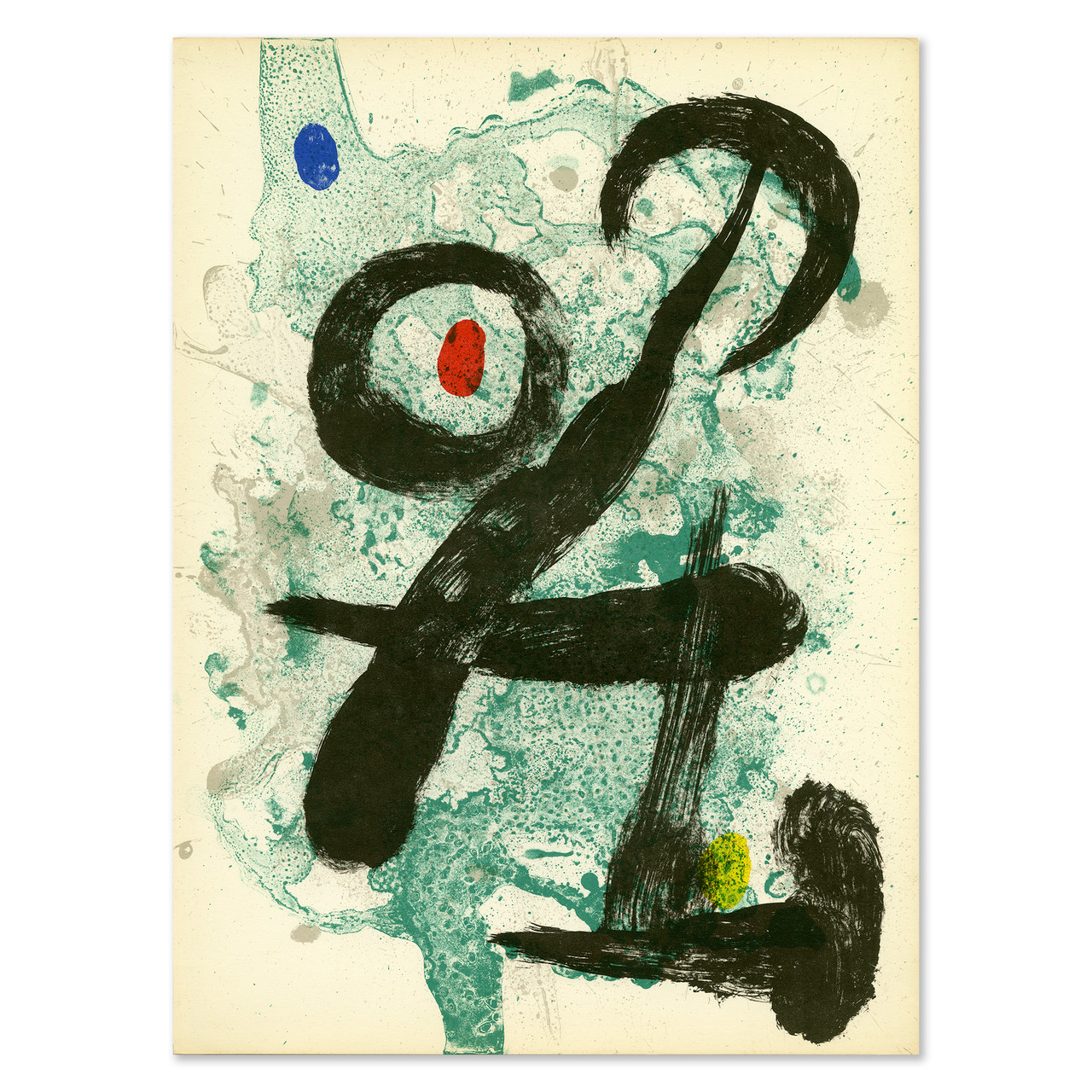 Vintage Miro Lithograph From Derriere Le Miroir, No 139-140