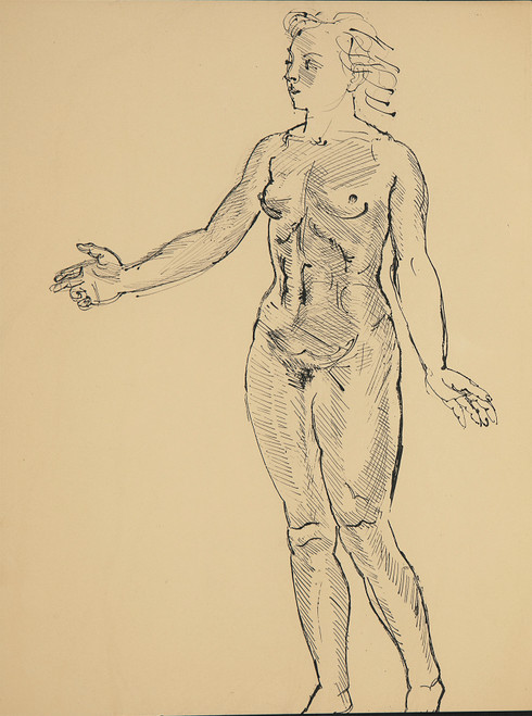 "Nude II" Original Raoul Dufy Lithograph from Monograph of Designs & Sketches c.1944