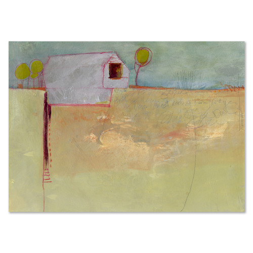 "Farm on Ferry Hill" Abstract Landscape Painting by Jill Krasner (SOLD)