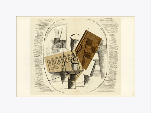 "Papiers Colles III" - Vintage Georges Braque Lithograph (1963)