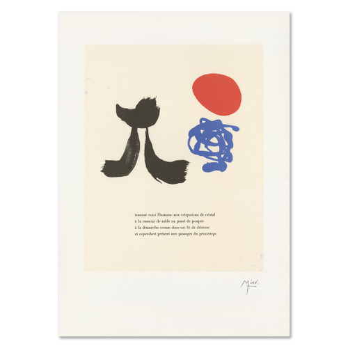 "Parler Seul III" Reproduction Joan Miro Lithograph