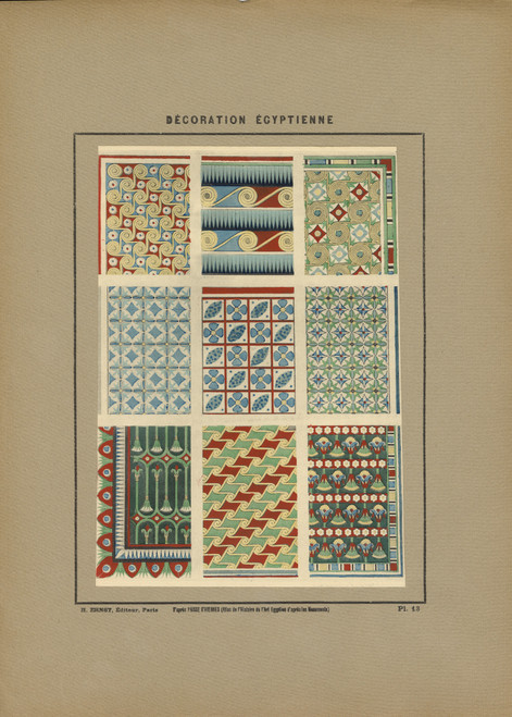 Decoration Egyptienne Print Pl. 13 (SOLD)