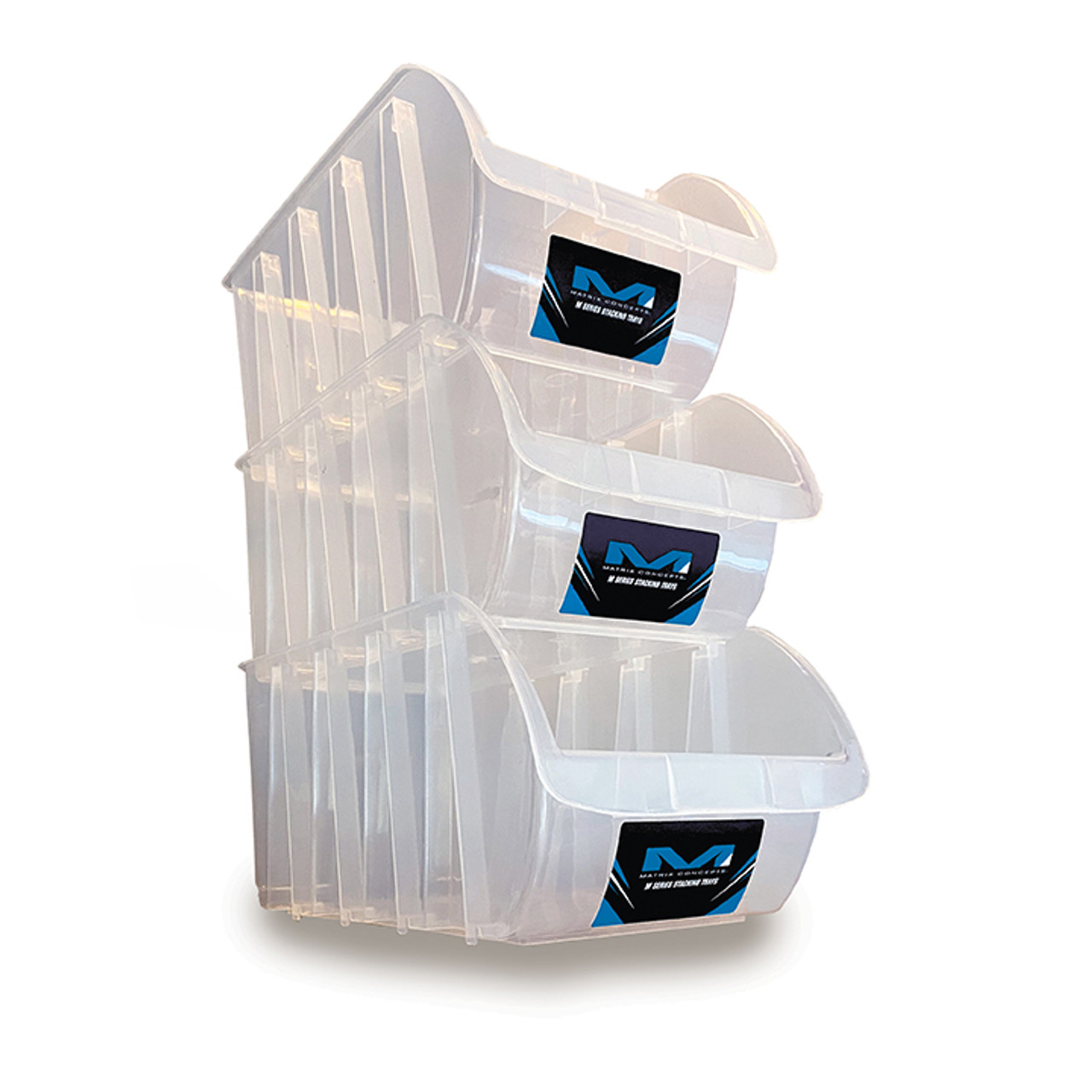 Stackable Plastic Bins, Clear, 10 3/4 x 8 1/4 x 7 for $17.20 Online