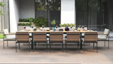 Ara Extension Dining Table SS Powder Coated - Ambiance Image~~