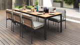 Ara Extension Dining Table SS Powder Coated - Ambiance Image~~