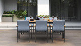 Ara Extension Dining Table SS Powder Coated - Ambiance Image~~