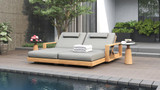 Brie Double Lounger with Arms - Ambiance Image~~