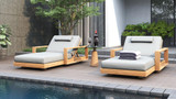 Brie Single Lounger with Arm - Ambiance Image~~