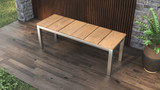 Planka Backless Bench 130 Stainless Steel - Ambiance Image~~