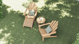 Adirondack Classic Footrest Teak - Ambiance Image~~